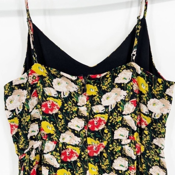 J. Crew Mercantile Spaghetti Straps Chiffon Tiered Maxi Dress Floral Sz L - Picture 10 of 13